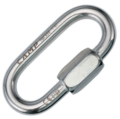 Карабин Oval Stainless Steel  Plated Quick Link | 8 mm | CAMP Safety