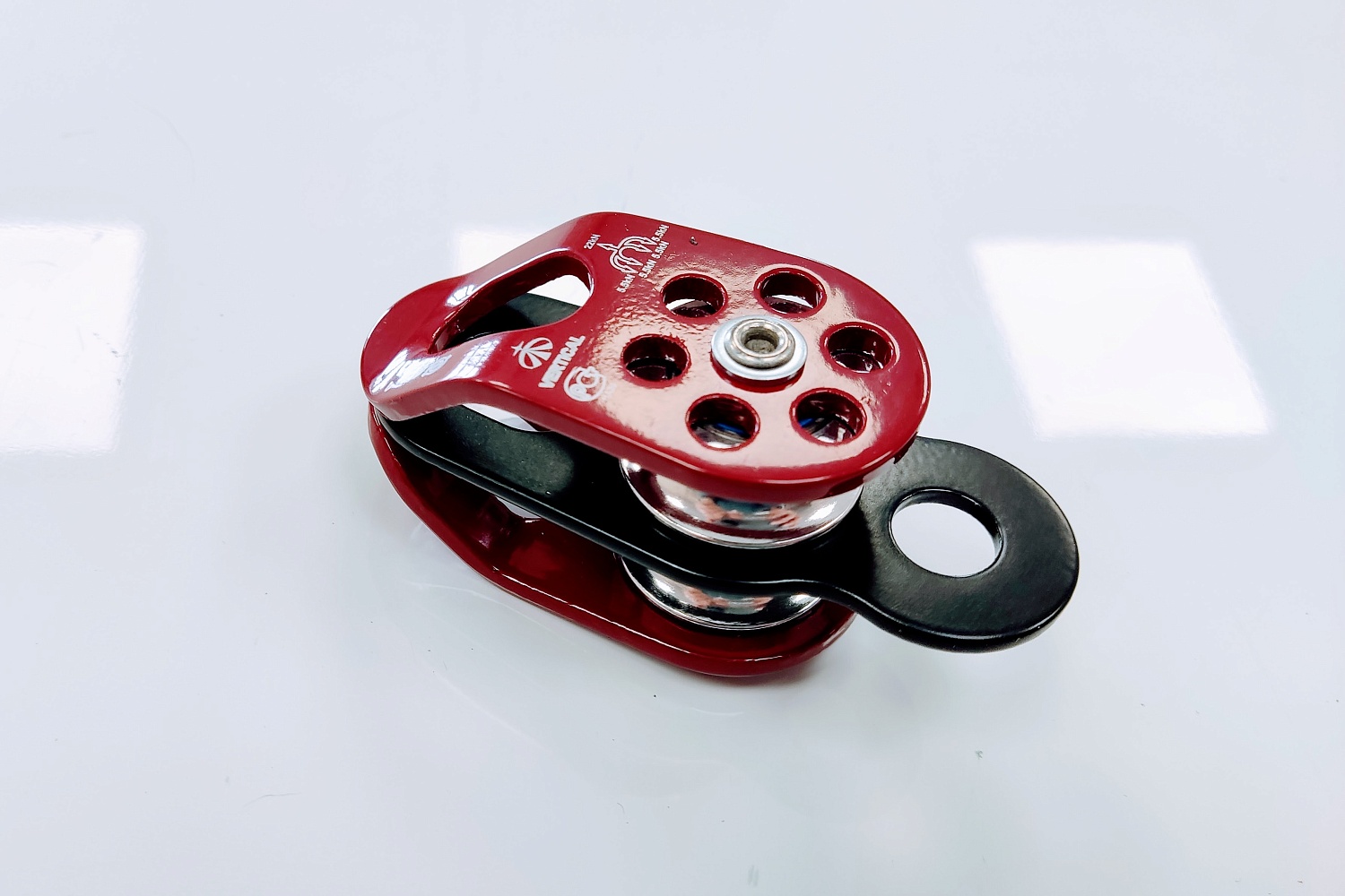 Блок двойной 0408 | Дюралевый | С подшипниками | Вертикаль