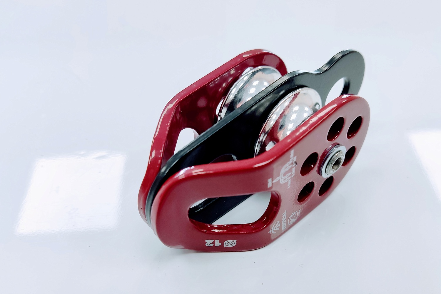 Блок двойной 0408 | Дюралевый | С подшипниками | Вертикаль