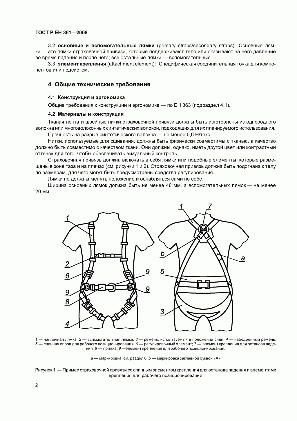 ГОСТ Р ЕН 361-2008. Средства индивидуальной защиты от падения с высоты. Страховочные привязи. ГОСТ Р ЕН 361-2008. Средства индивидуальной защиты от падения с высоты. Страховочные привязи.